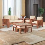 Dhara Solid Wood Sheesham 5 Seater Sofa