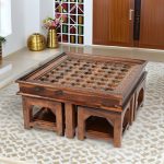 Tamra Solid Wood Sheesham Nested Coffee Table Set of 5(1+4)
