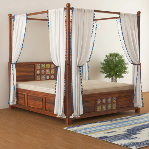 Chitra Solid Wood Sheesham Poster Bed